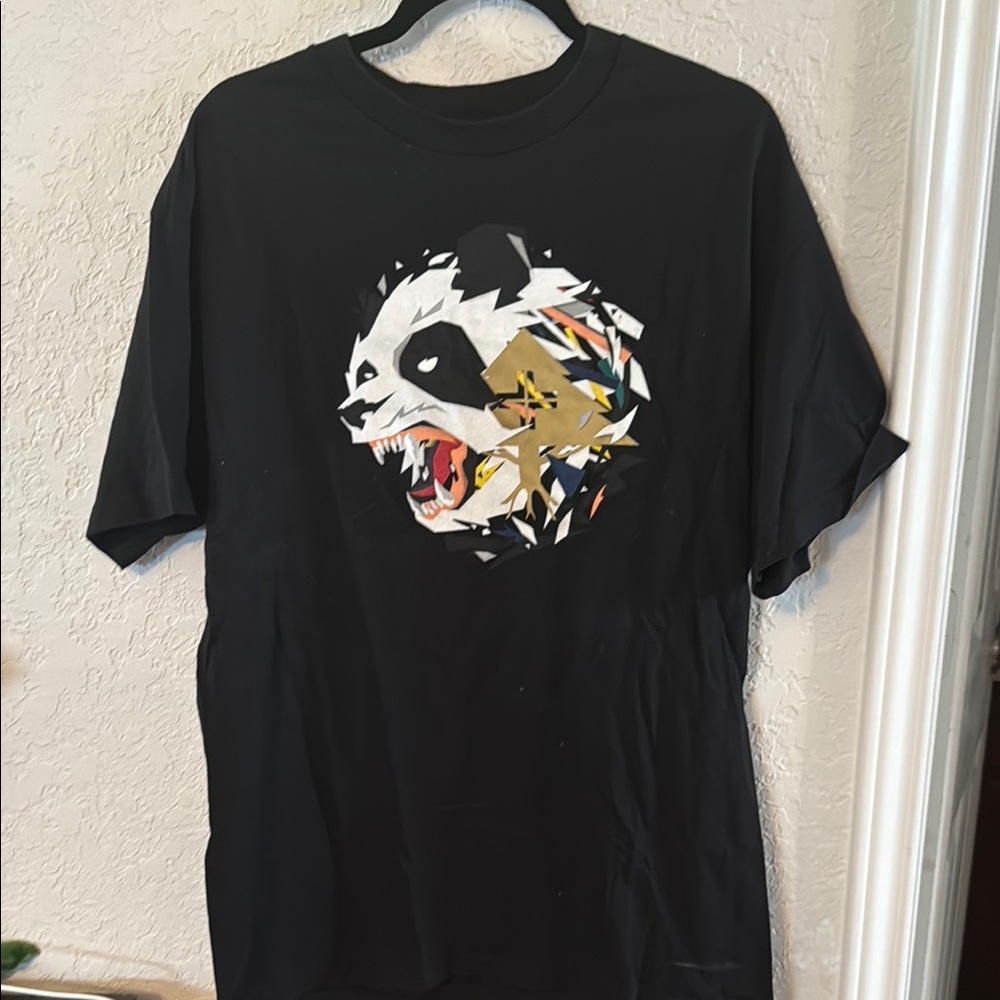 LRG Black Tee with Fierce Panda Graphic